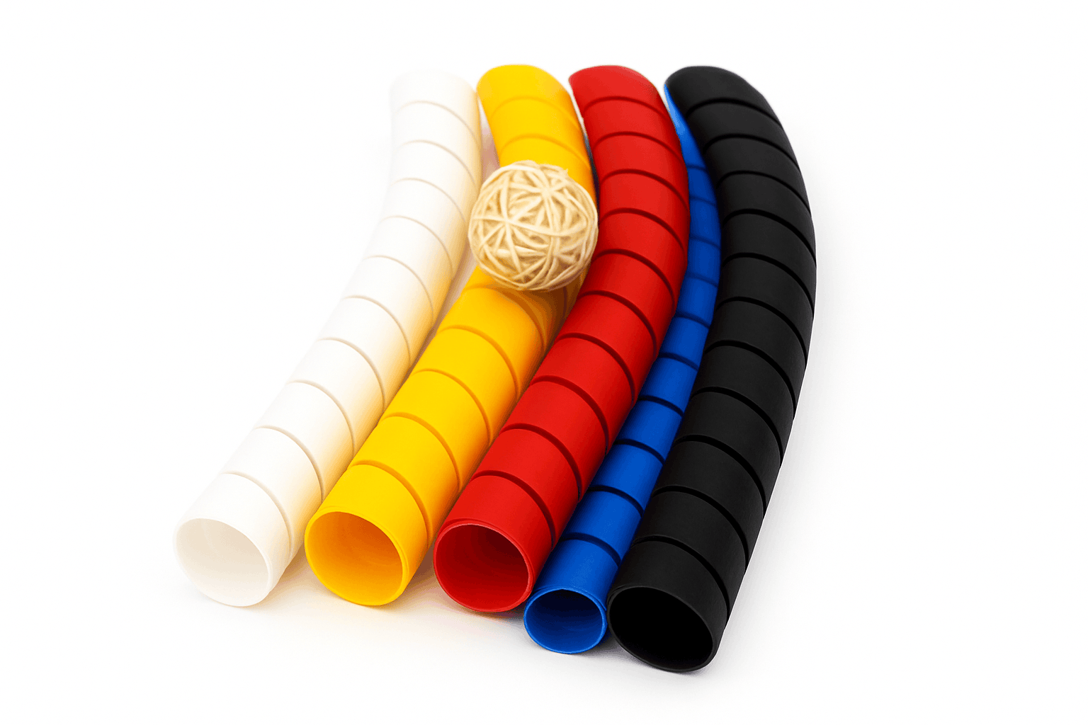 Cable Wire Protector Spiral Wrap Flexible Sleeve 2 m-WHITE / 10mm