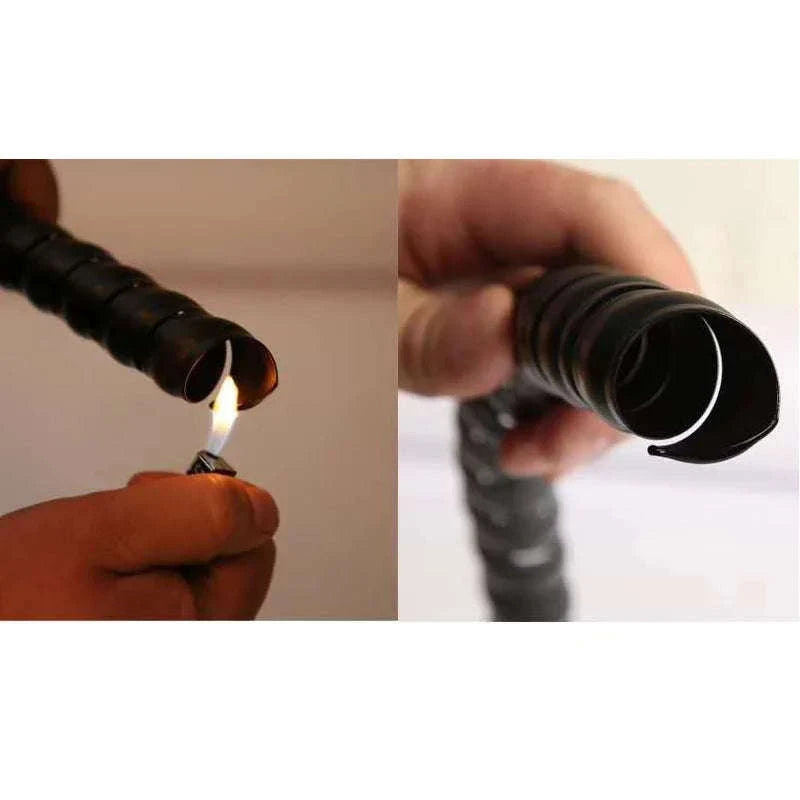 Cable Wire Protector Spiral Wrap Flexible Sleeve 2 m-WHITE / 10mm