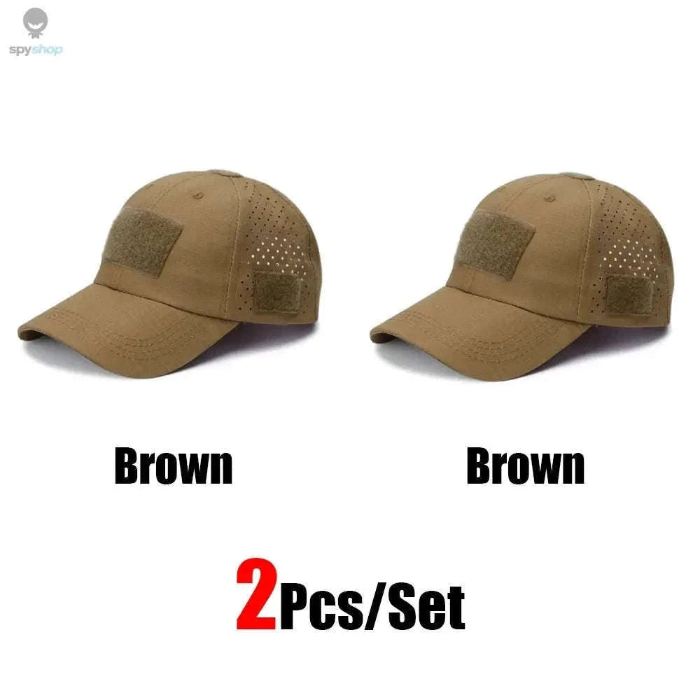 Camouflage Baseball Cap for Sun Protection and All-Day Comfort-Brown / Adjustable
