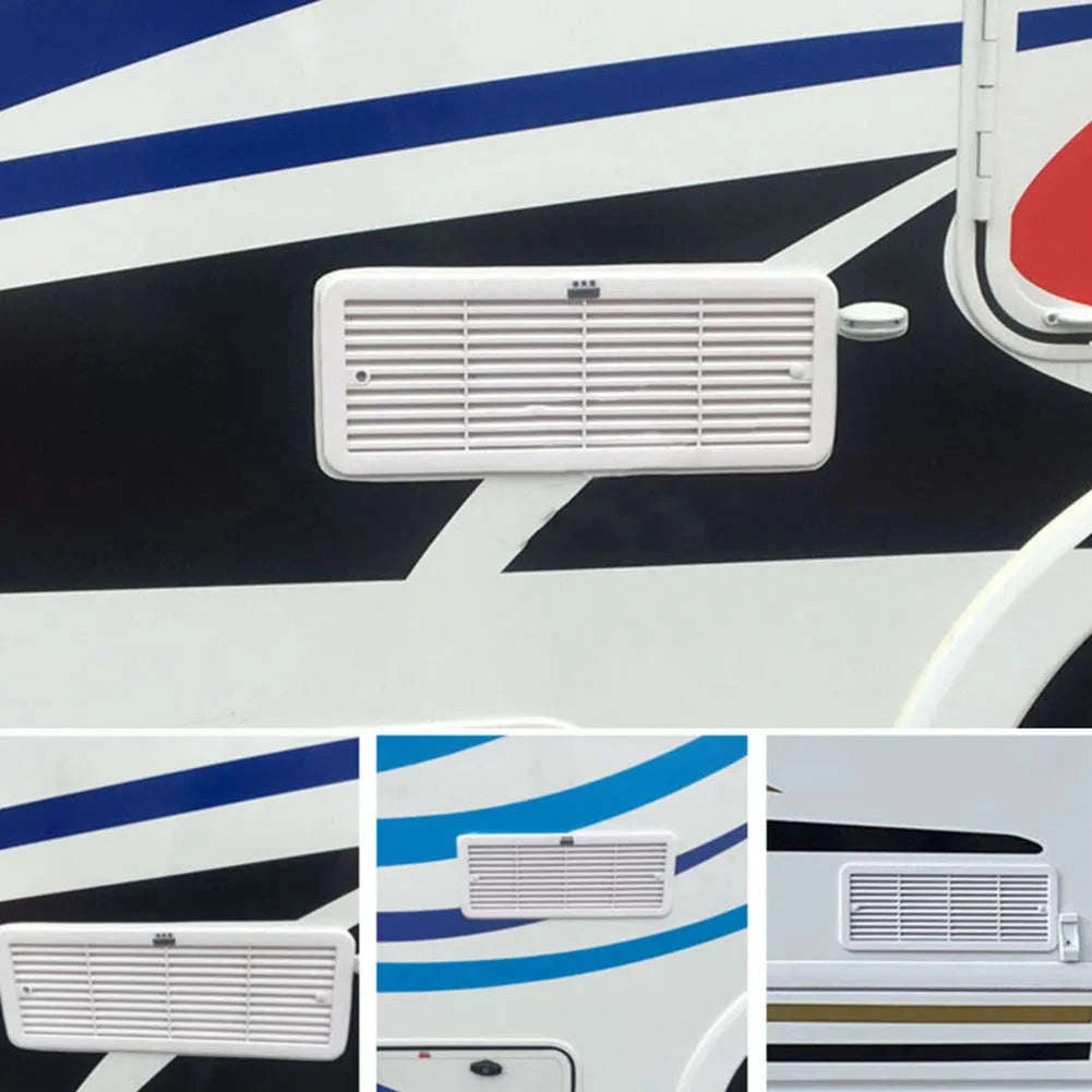 Campervan Fridge Vent Mounting Grille 483x186mm-White