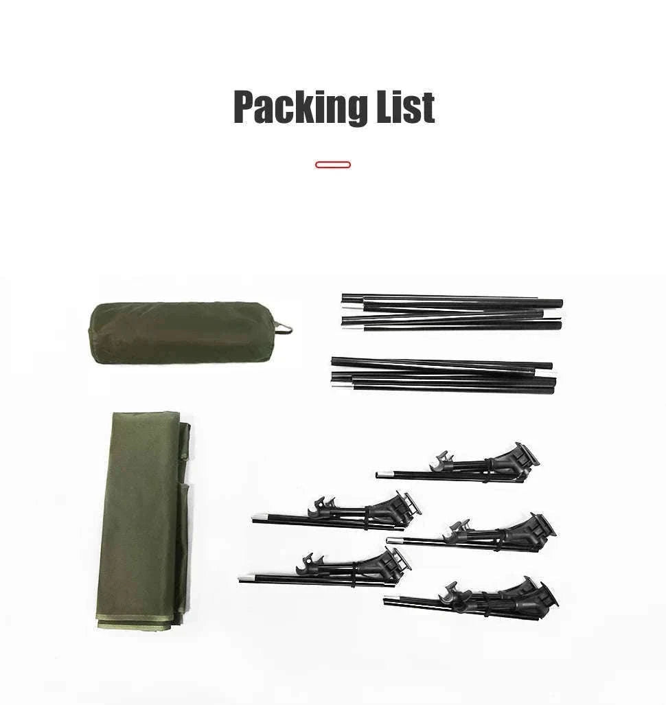 Camping Cot Folding Bed for Travel, Hiking, and Camping-Khaki