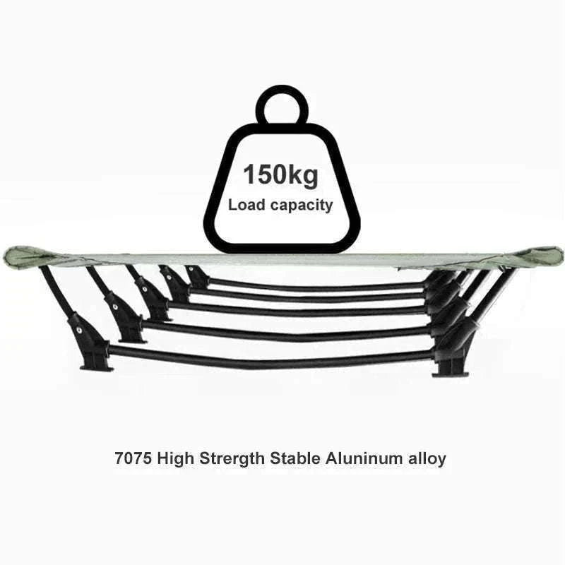 Camping Cot Folding Bed for Travel, Hiking, and Camping-Khaki