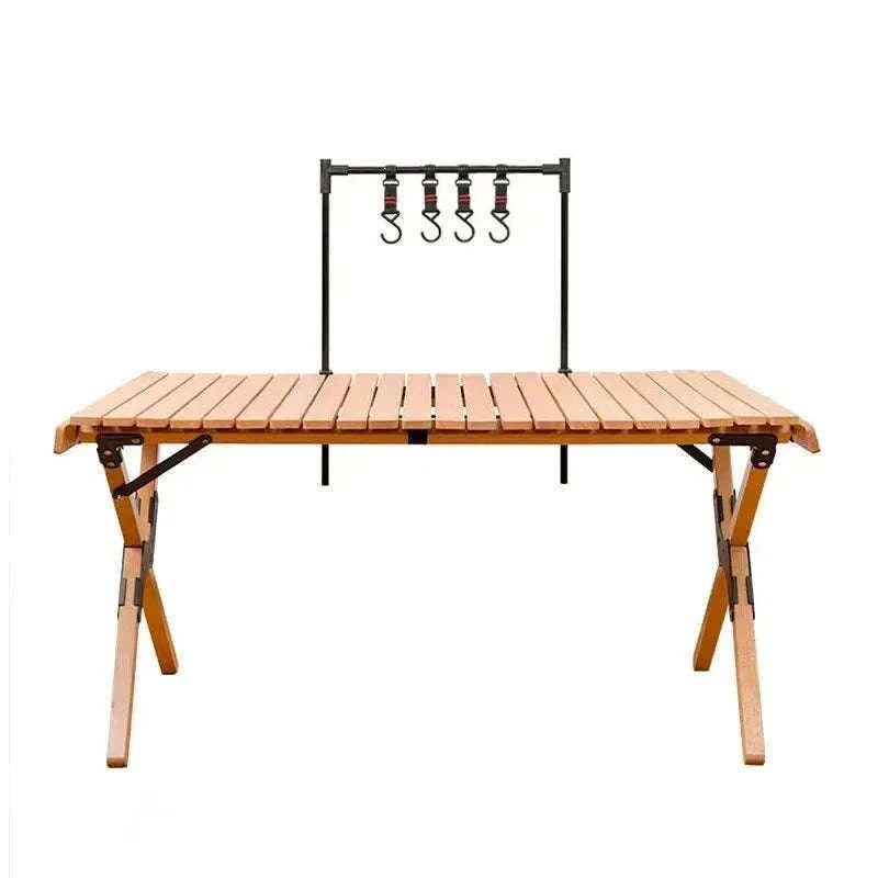 Camping Desktop Storage Rack with Hooks for Outdoor Tables-Single Rack Set 1
