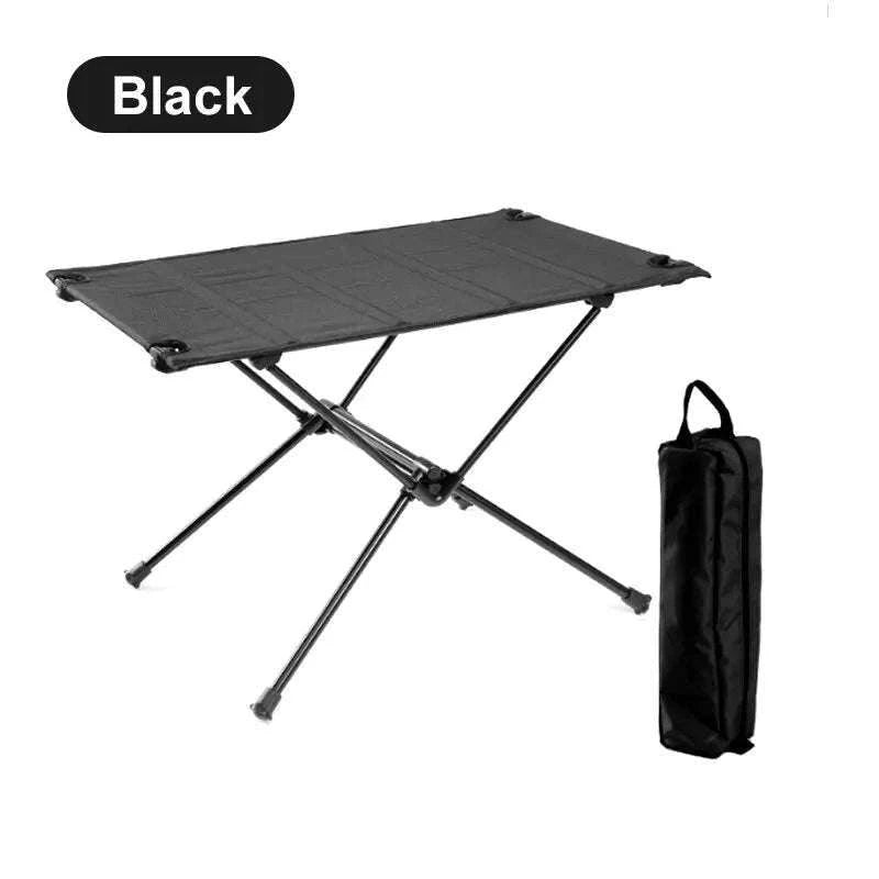 Camping Folding Table with Aluminum Alloy Frame and Roll-Up Top-Green Set