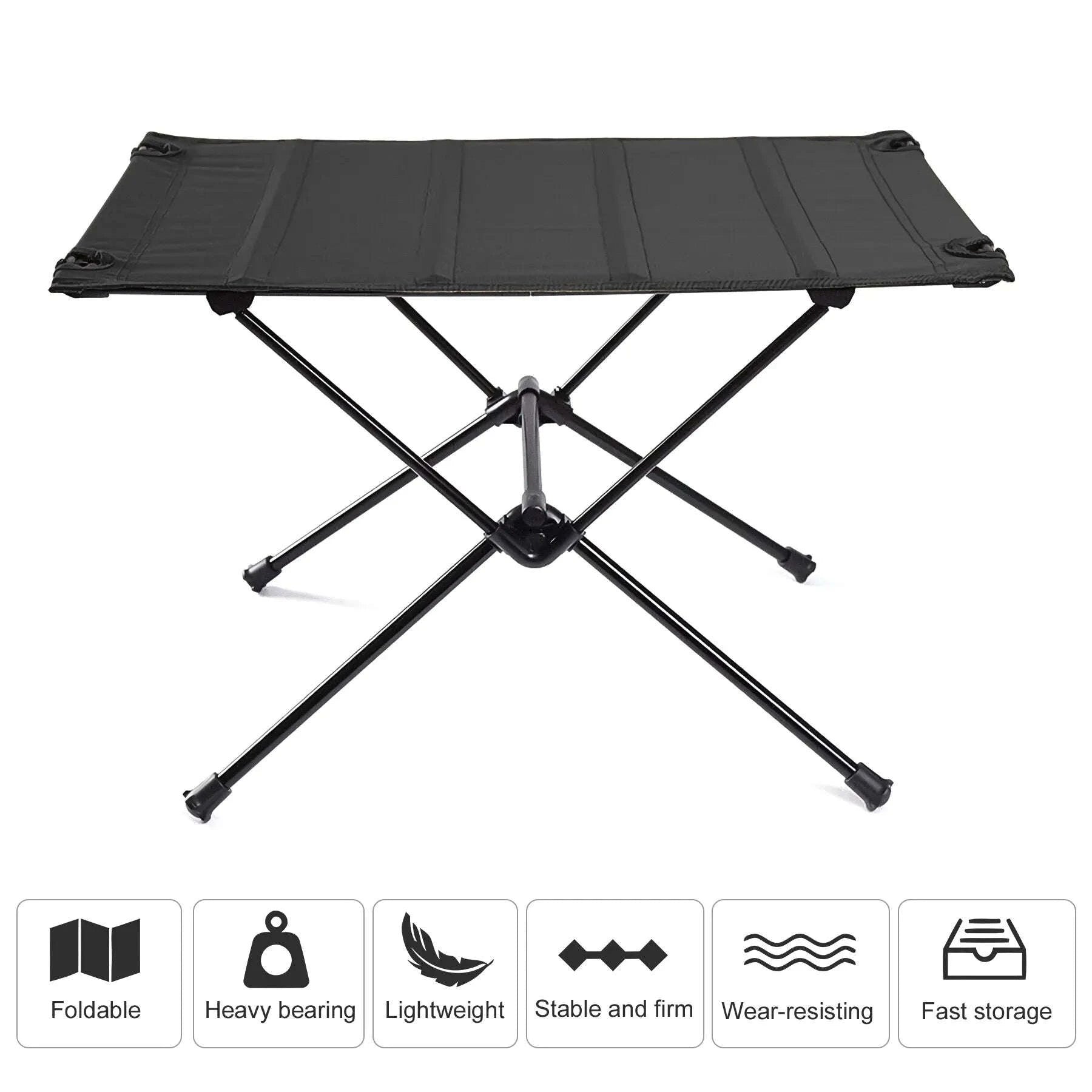 Camping Folding Table with Aluminum Alloy Frame and Roll-Up Top-Green Set