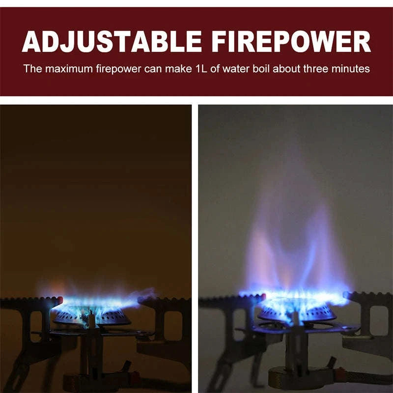 Camping Gas Stove Outdoor Burner with Ignition-with stable support