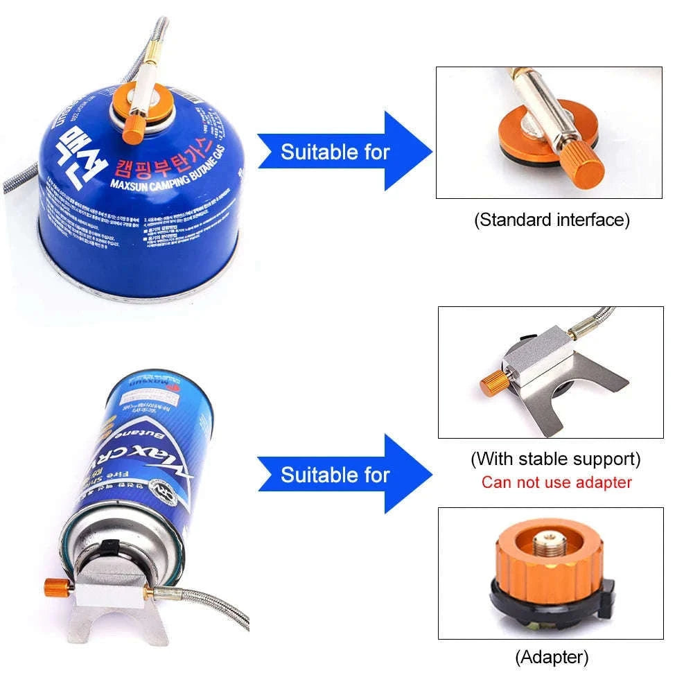 Camping Gas Stove Outdoor Burner with Ignition-with stable support