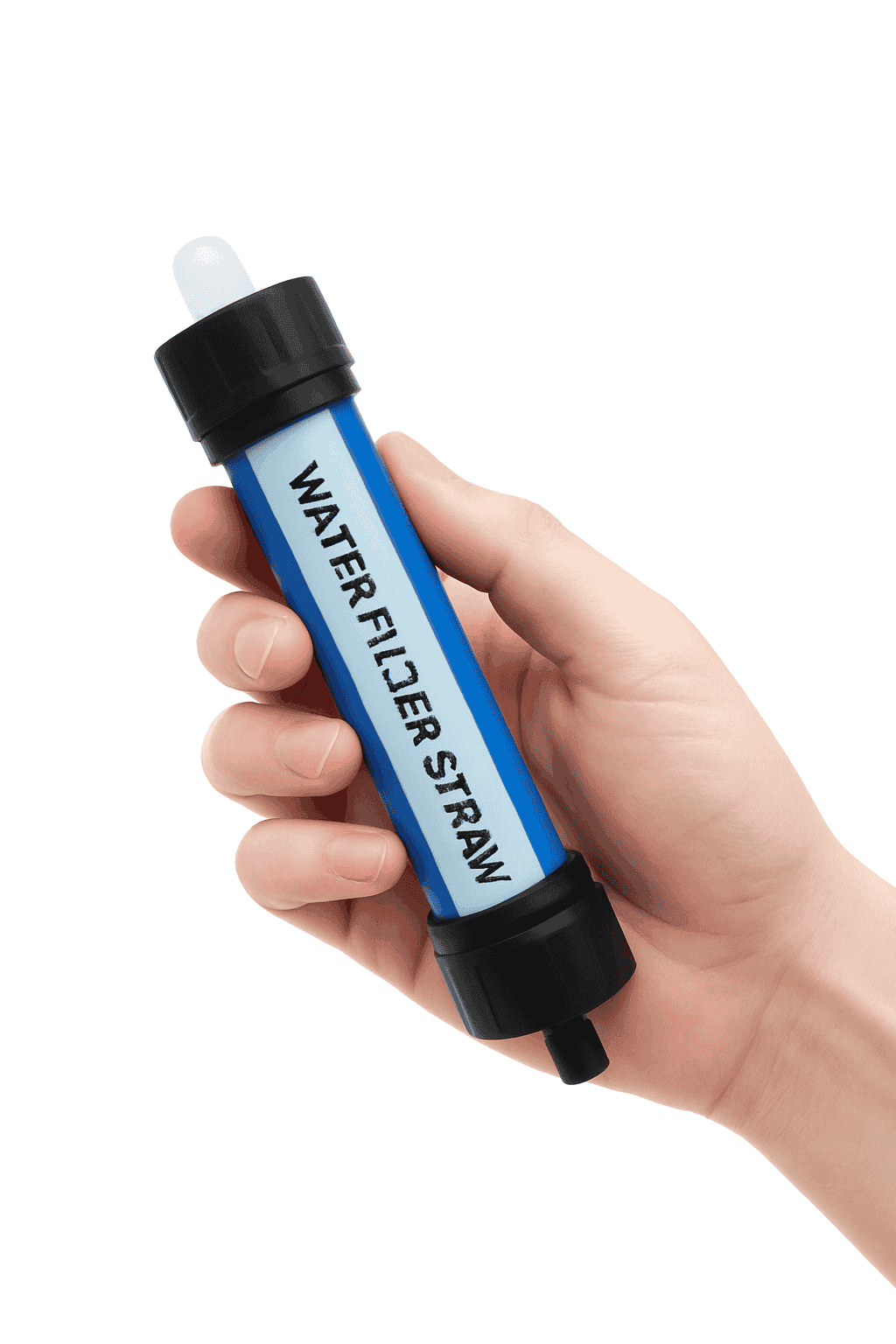 Camping Outdoor Water Purifier Straw with 0.01 Micron Filtration-Blue