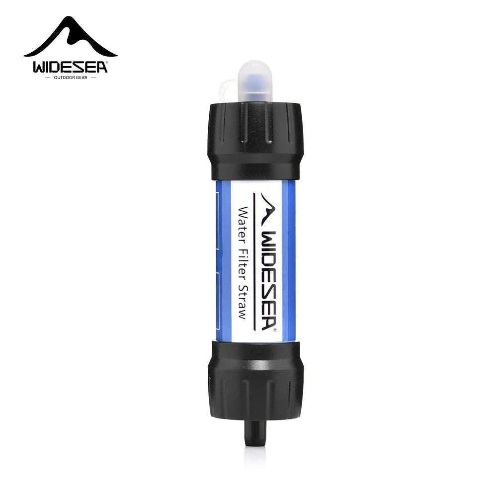 Camping Outdoor Water Purifier Straw with 0.01 Micron Filtration-Blue