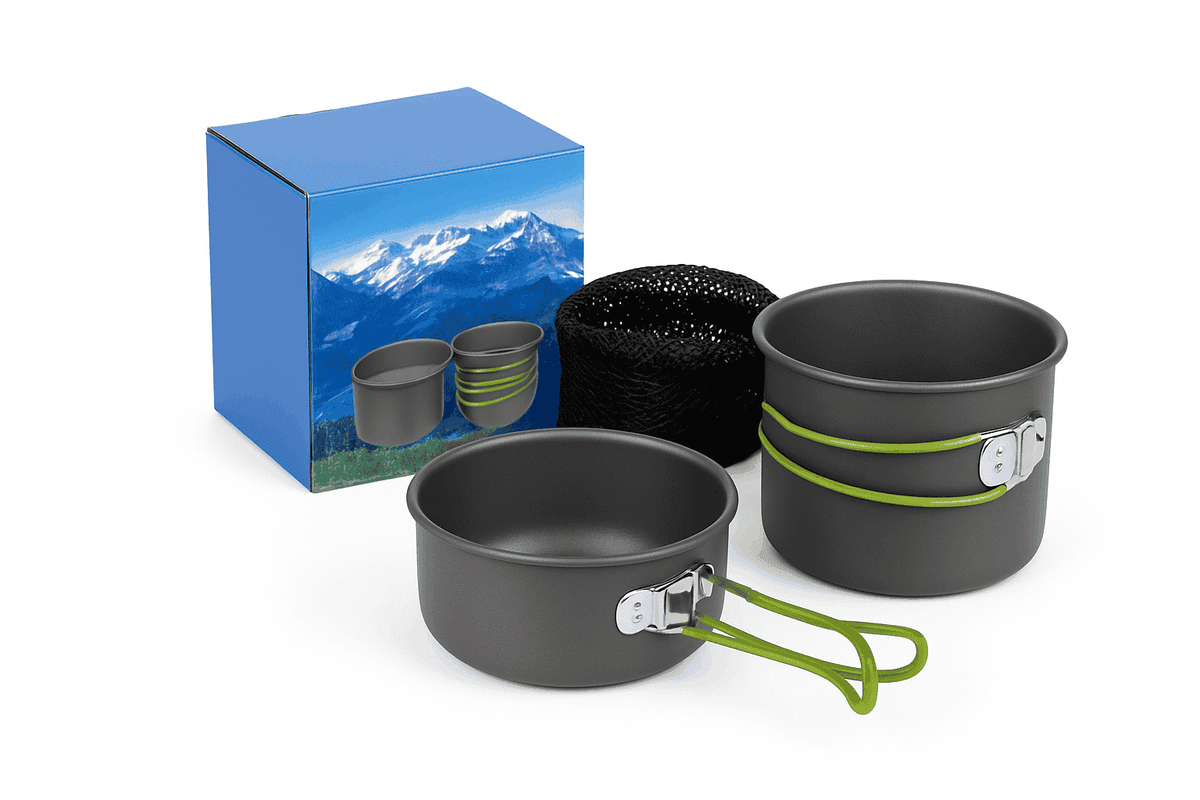 Camping Pot with Non-Stick Surface and Foldable Handle-Pot