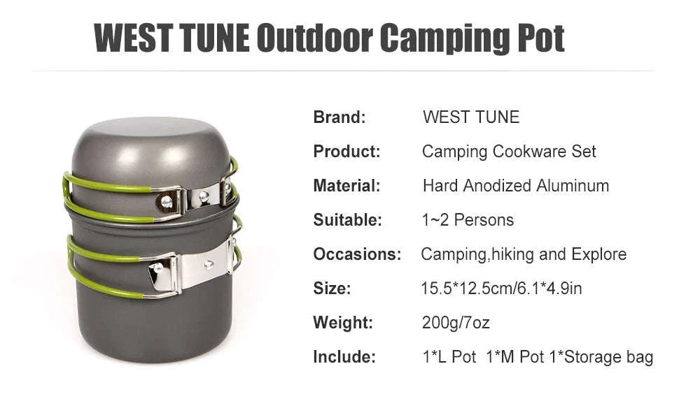 Camping Pot with Non-Stick Surface and Foldable Handle-Pot