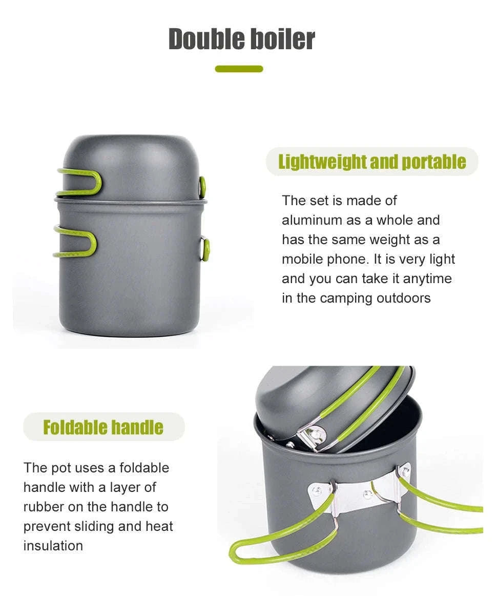 Camping Pot with Non-Stick Surface and Foldable Handle-Pot
