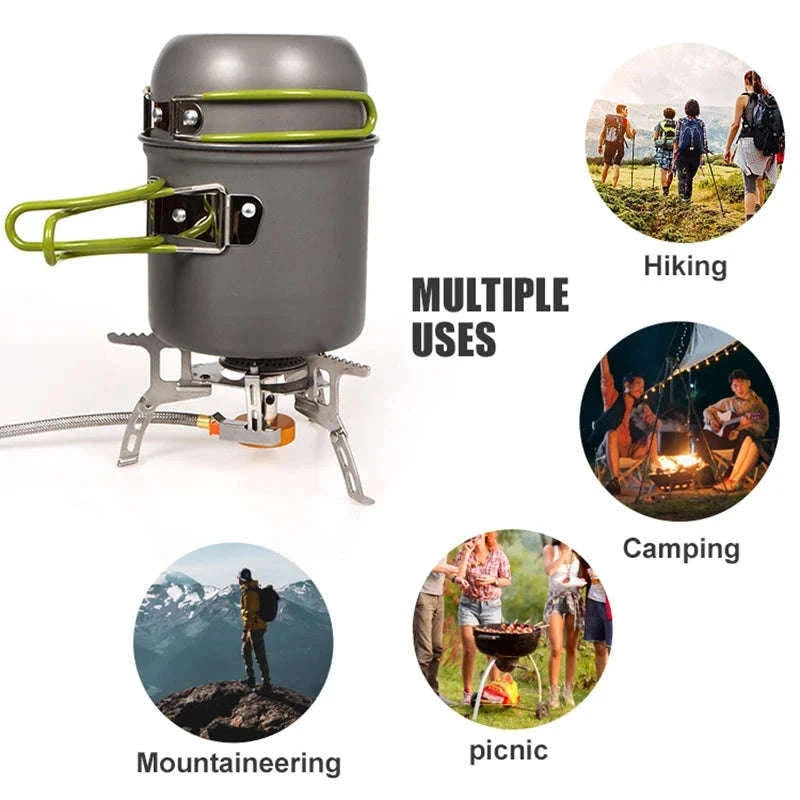 Camping Pot with Non-Stick Surface and Foldable Handle-Pot