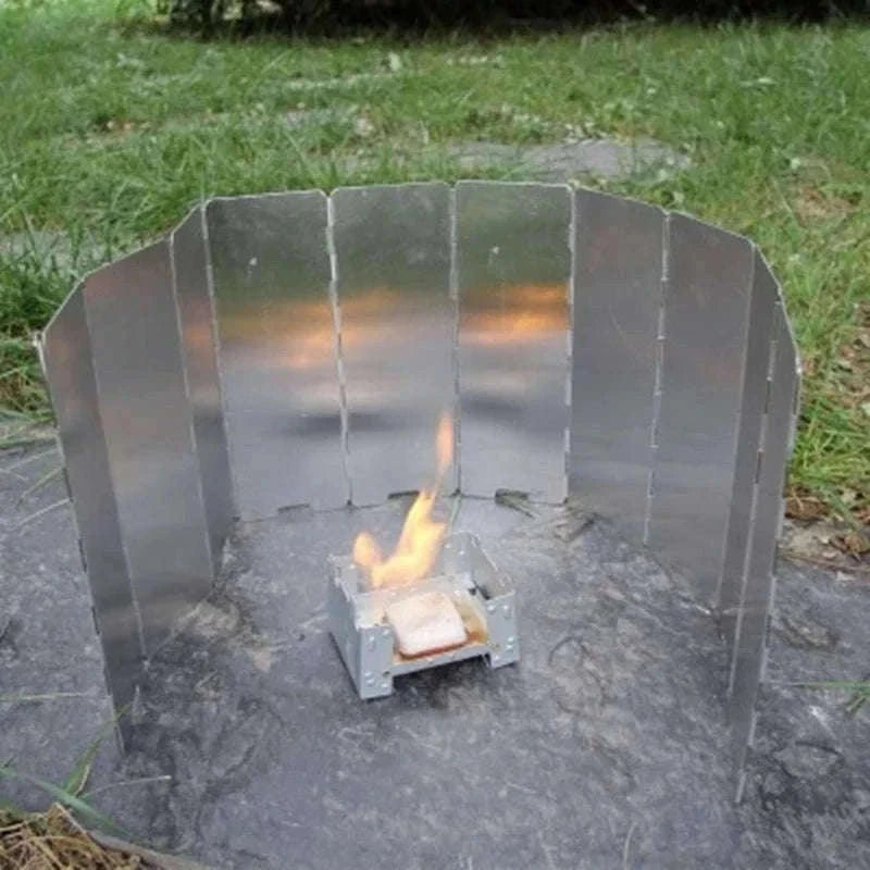 Camping Stove Wind Shield Aluminum Alloy for Stable Outdoor Cooking-8Pcs / CHINA