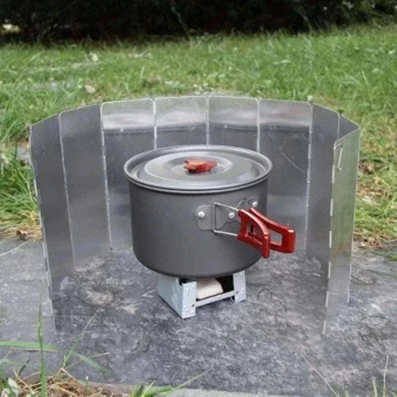 Camping Stove Wind Shield Aluminum Alloy for Stable Outdoor Cooking-8Pcs / CHINA