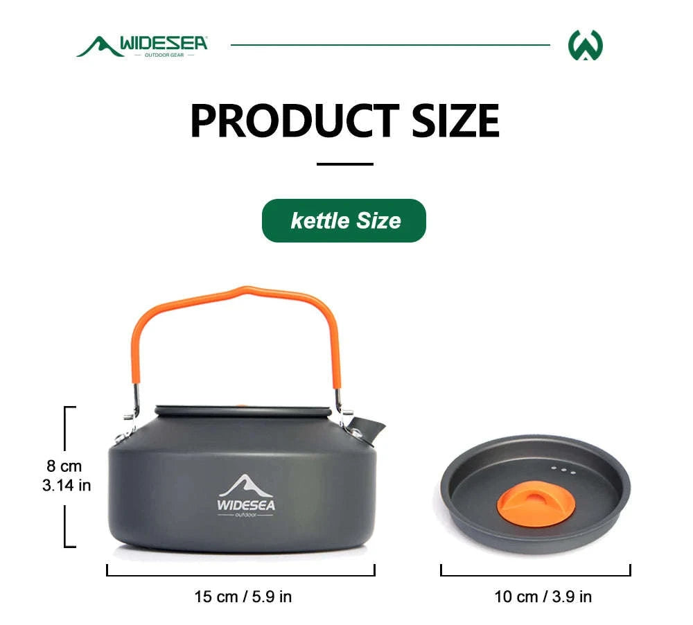 Camping Tableware Outdoor Cookware Set Pots Tourist kettle coffee cup filte Kitchen Equipment Gear Utensils Hiking Picnic Travel-WSC-108 / United States