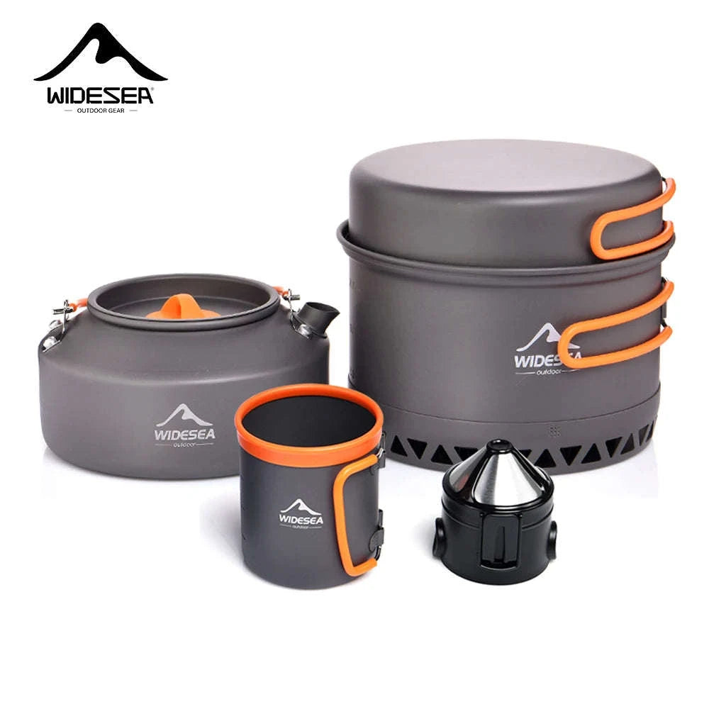 Camping Tableware Outdoor Cookware Set Pots Tourist kettle coffee cup filte Kitchen Equipment Gear Utensils Hiking Picnic Travel-WSC-108 / United States