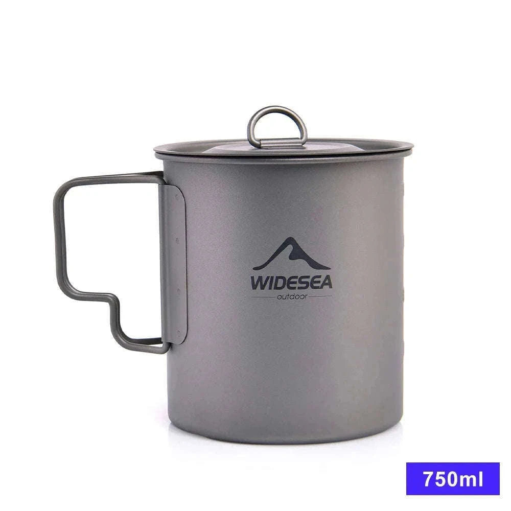 Camping Titanium Mug 0.6L-Titanium Cup 600ML / China Mainland