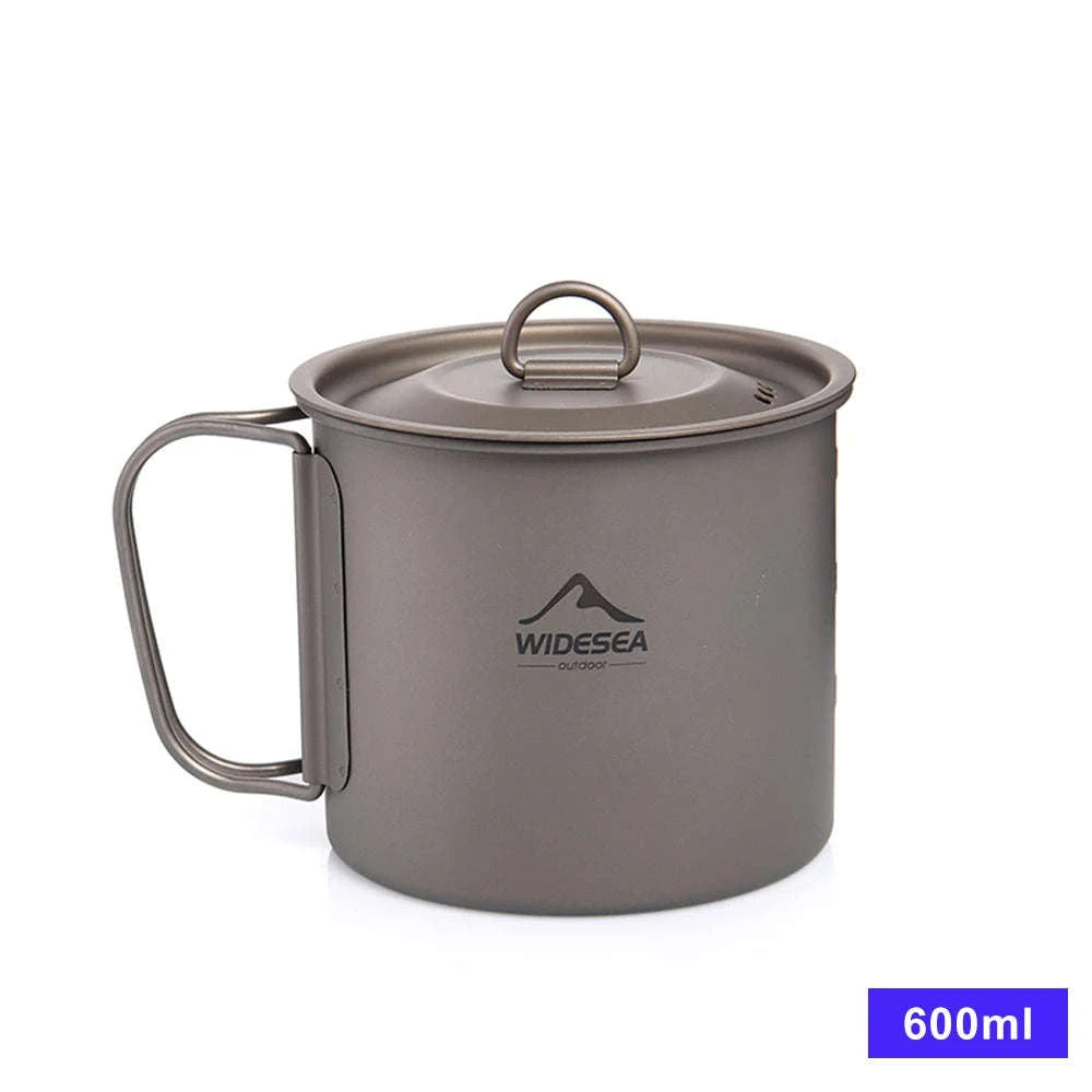 Camping Titanium Mug 0.6L-Titanium Cup 600ML / China Mainland