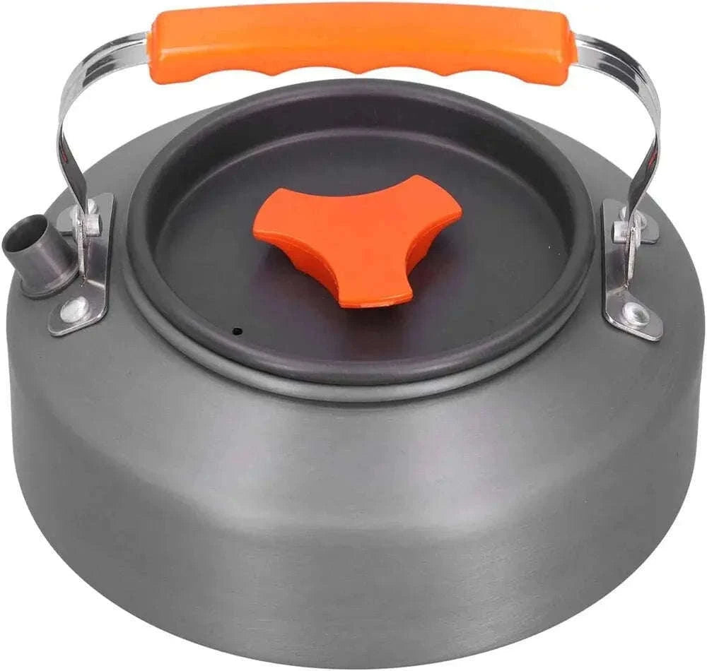 Camping Water Kettle Lightweight Aluminium Alloy 1.1L for Outdoor Travel Hiking Picnic-Dark Grey