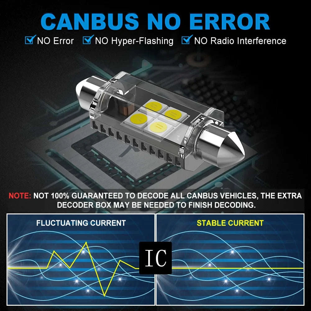 CANBUS Error-Free Festoon LED Bulb 12V 31mm-41mm-1PC / Warm White / 36mm