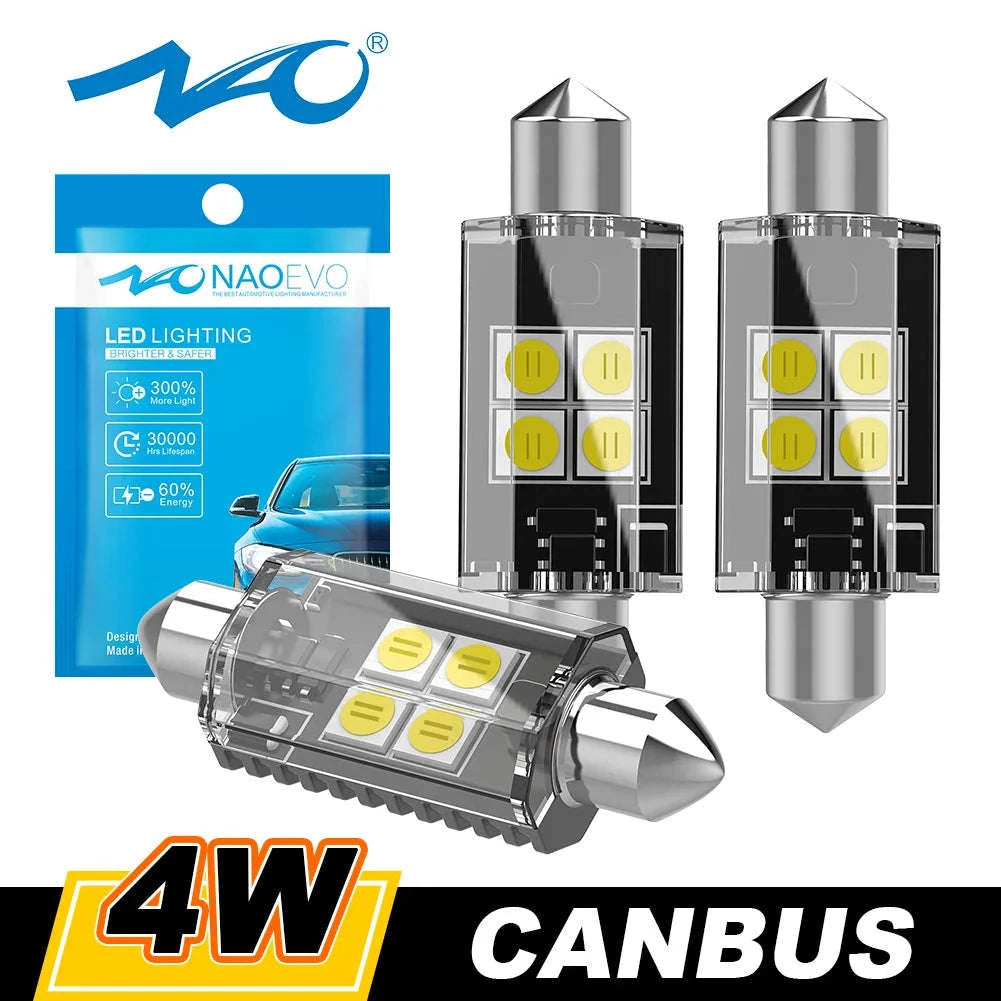 CANBUS Error-Free Festoon LED Bulb 12V 31mm-41mm-1PC / Warm White / 36mm