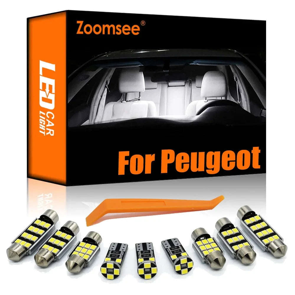 Canbus Interior LED Car Light Kit for Compatible Models-warm white / 407 (04-11) 14PCS