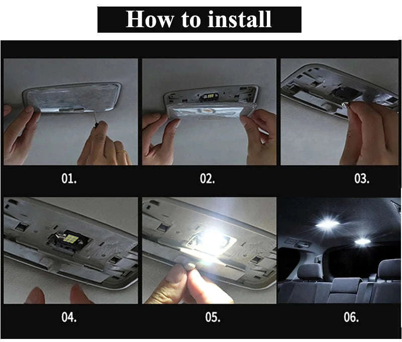 Canbus Interior LED Car Light Kit for Compatible Models-warm white / 407 (04-11) 14PCS