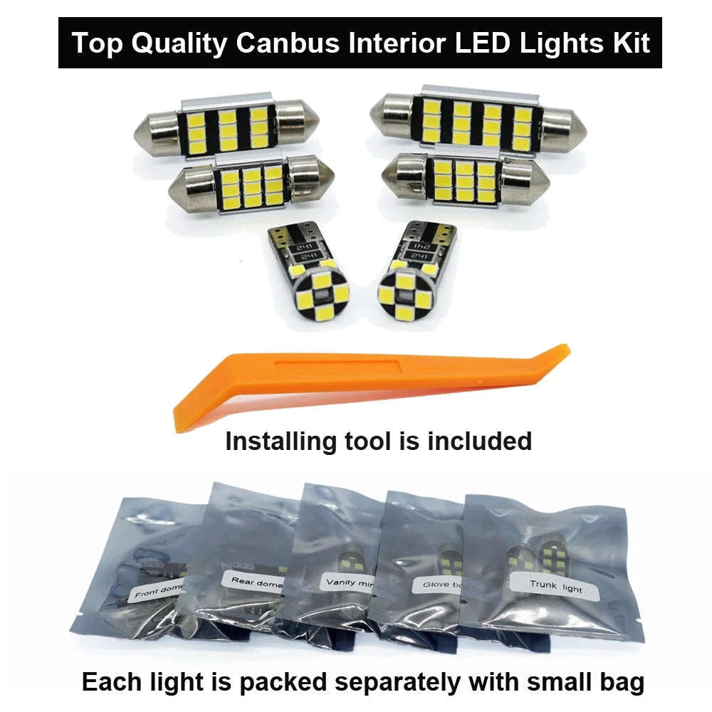 Canbus Interior LED Car Light Kit for Compatible Models-warm white / 407 (04-11) 14PCS