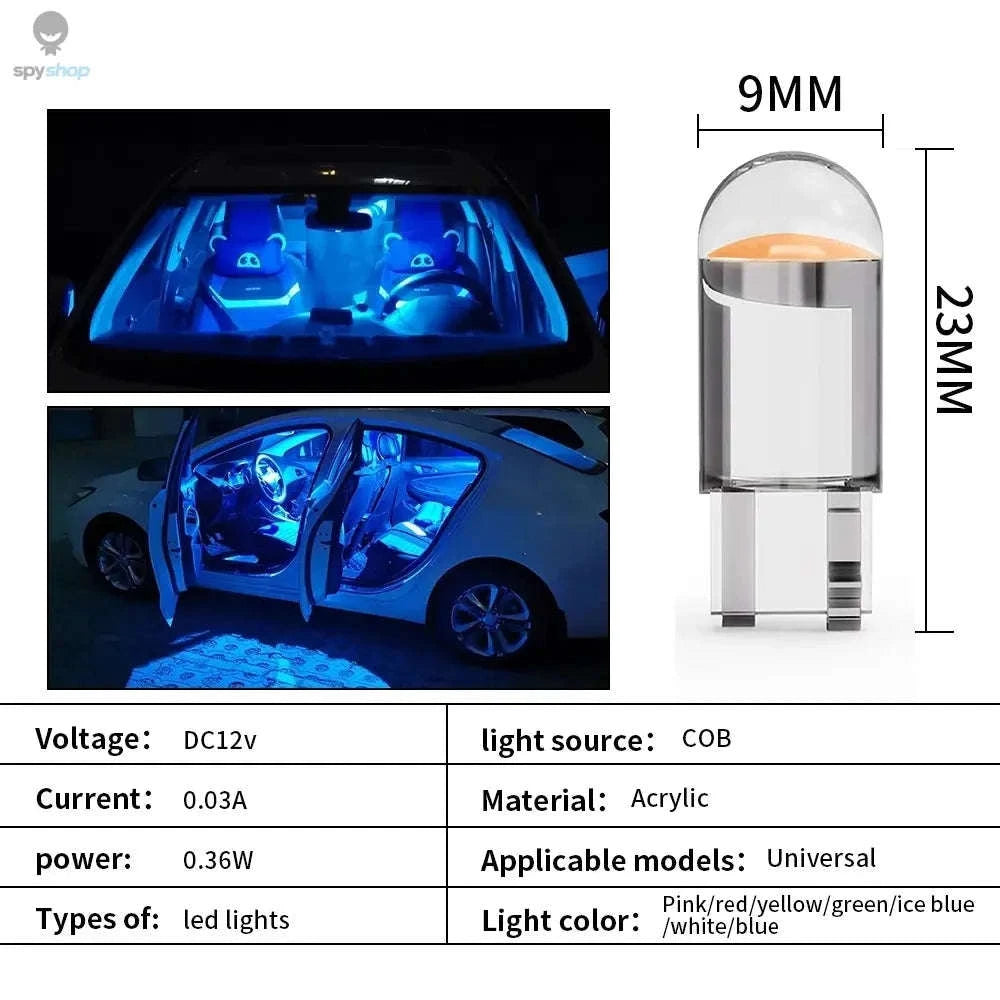 Canbus T10 LED Bulbs 6000K Interior & Exterior Lighting Upgrade-Blue