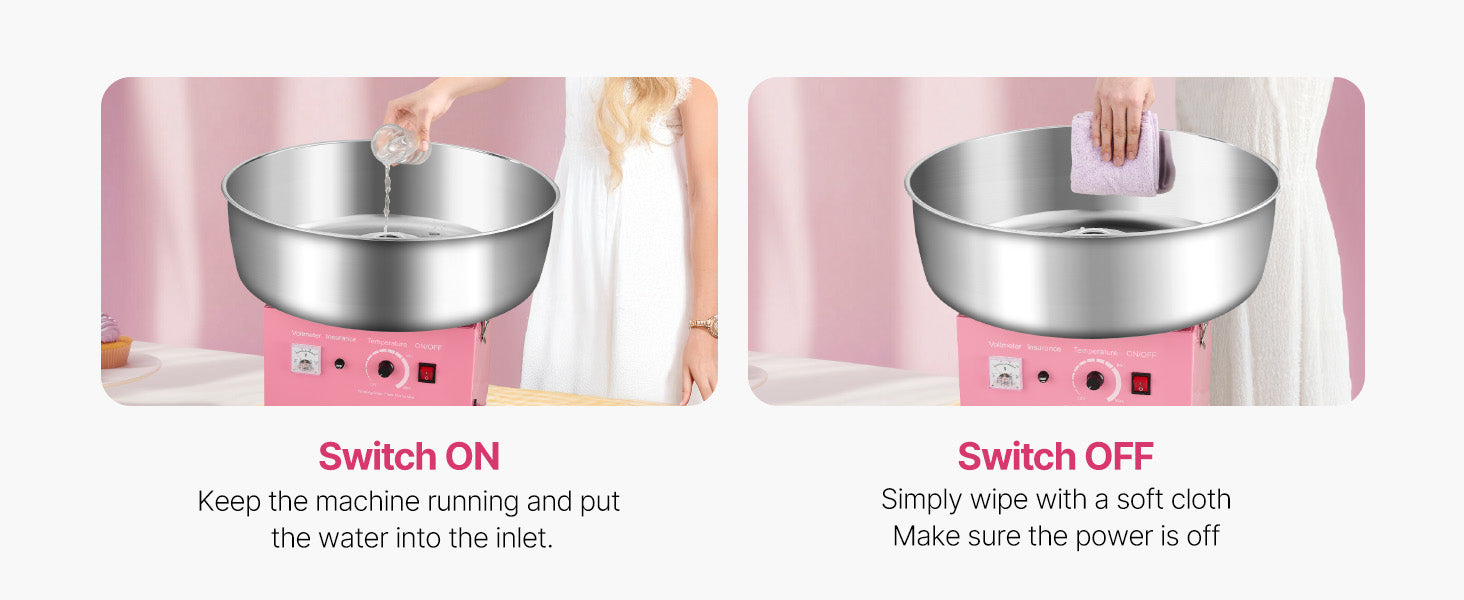 Commercial Cotton Candy Machine with Large Bowl for Parties
