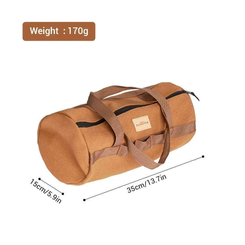 Canvas Camping Storage Bag for Tent Pegs and Small Gear-Army green