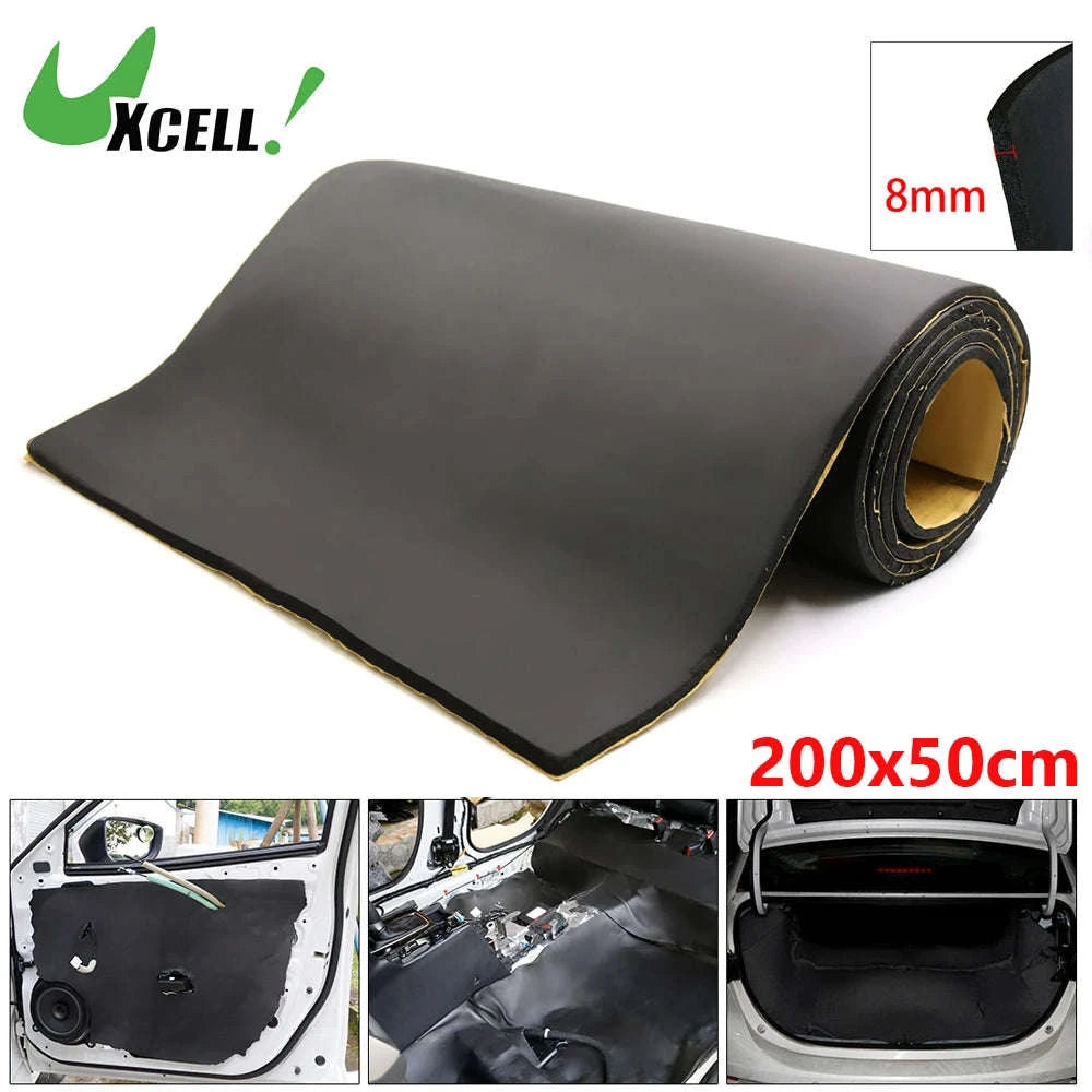 Car Acoustic Foam Sound Insulation Mat Black-5mmx200cmx50cm