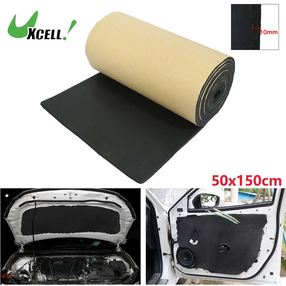Car Acoustic Foam Sound Insulation Mat Black-5mmx200cmx50cm