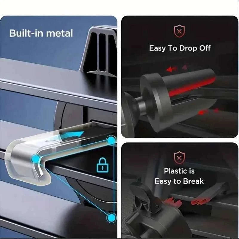Car Air Vent Clip Phone Holder for 4.7-6.7 Inch Devices-black