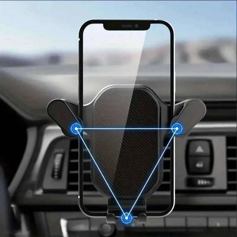 Car Air Vent Clip Phone Holder for 4.7-6.7 Inch Devices-black