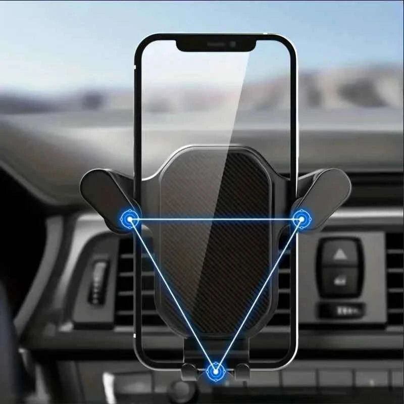 Car Air Vent Clip Phone Holder for 4.7-6.7 Inch Devices-black