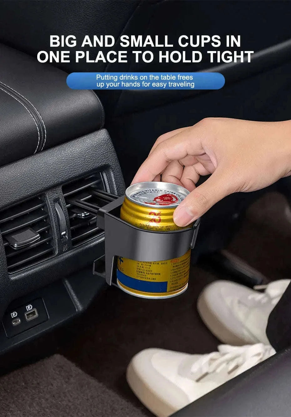 Car Air Vent Cup Holder Adjustable Bottle Mount-1pc