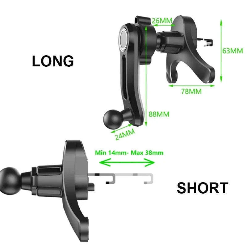 Car Air Vent Phone Holder Anti-Shake Adjustable Mount-Long style 1pc