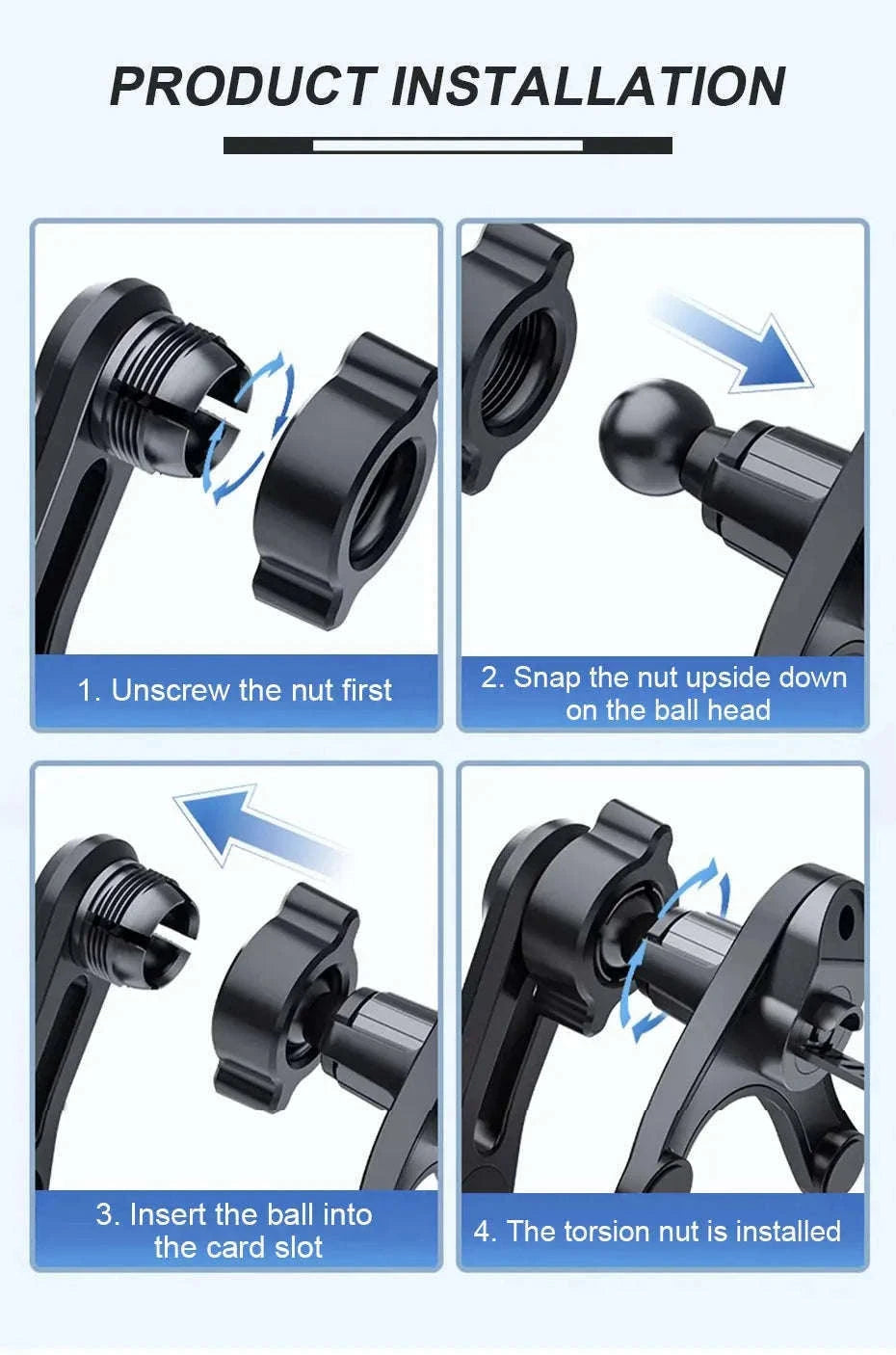 Car Air Vent Phone Holder Anti-Shake Adjustable Mount-Long style 1pc