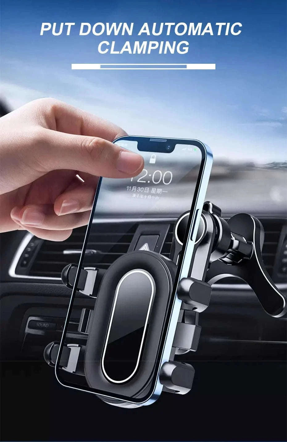 Car Air Vent Phone Holder Anti-Shake Adjustable Mount-Long style 1pc