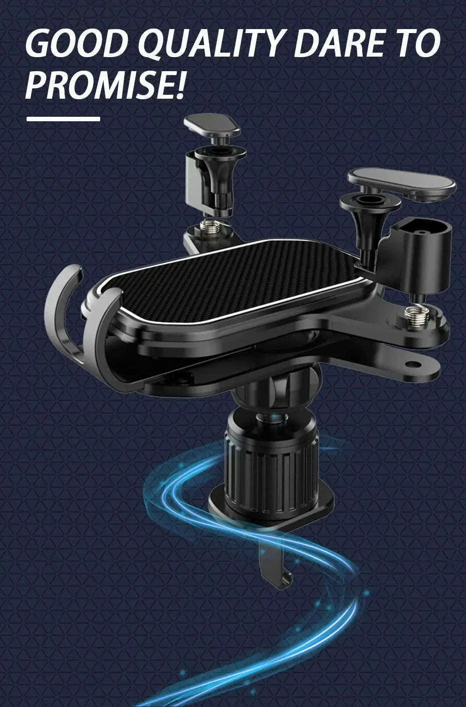Car Air Vent Phone Holder Gravity Lock Hook Mount 360 Rotation-Long