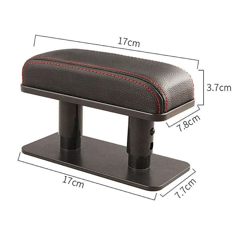 Car Arm Rest Cushion Extension Adjustable Height Elbow Support Cushion-1pc Red line