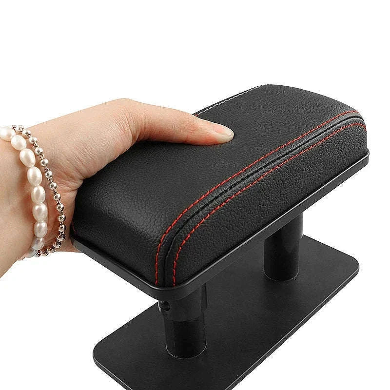 Car Arm Rest Cushion Extension Adjustable Height Elbow Support Cushion-1pc Red line