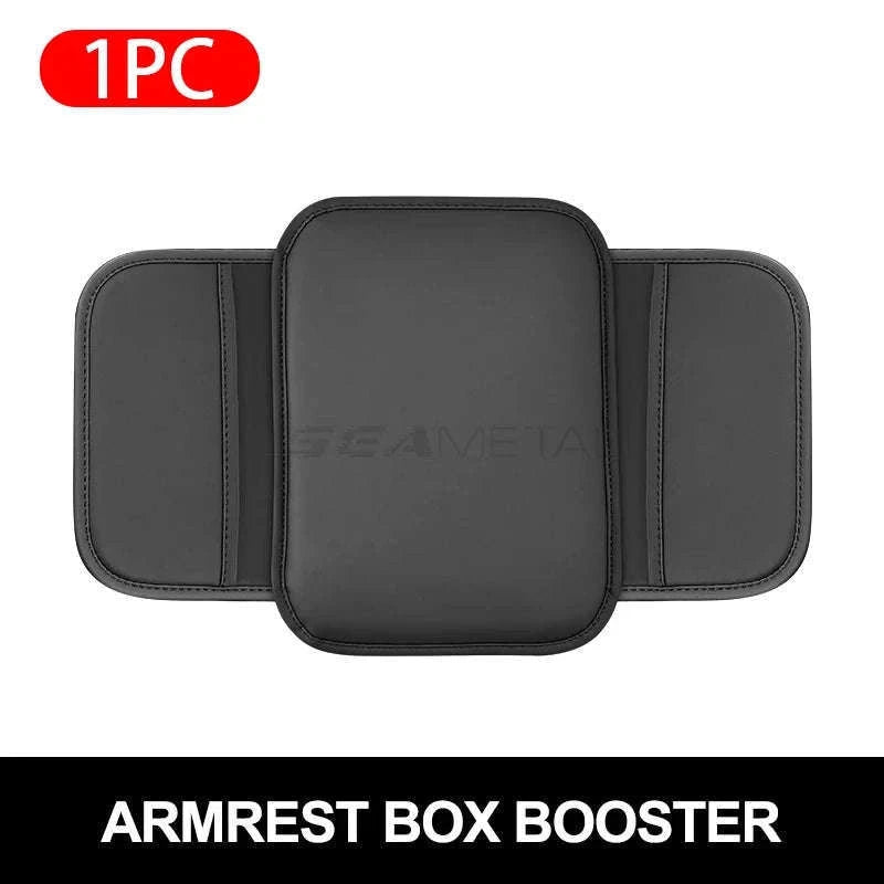Car Arm Rest Extension Cushion with Storage Bag-Wine