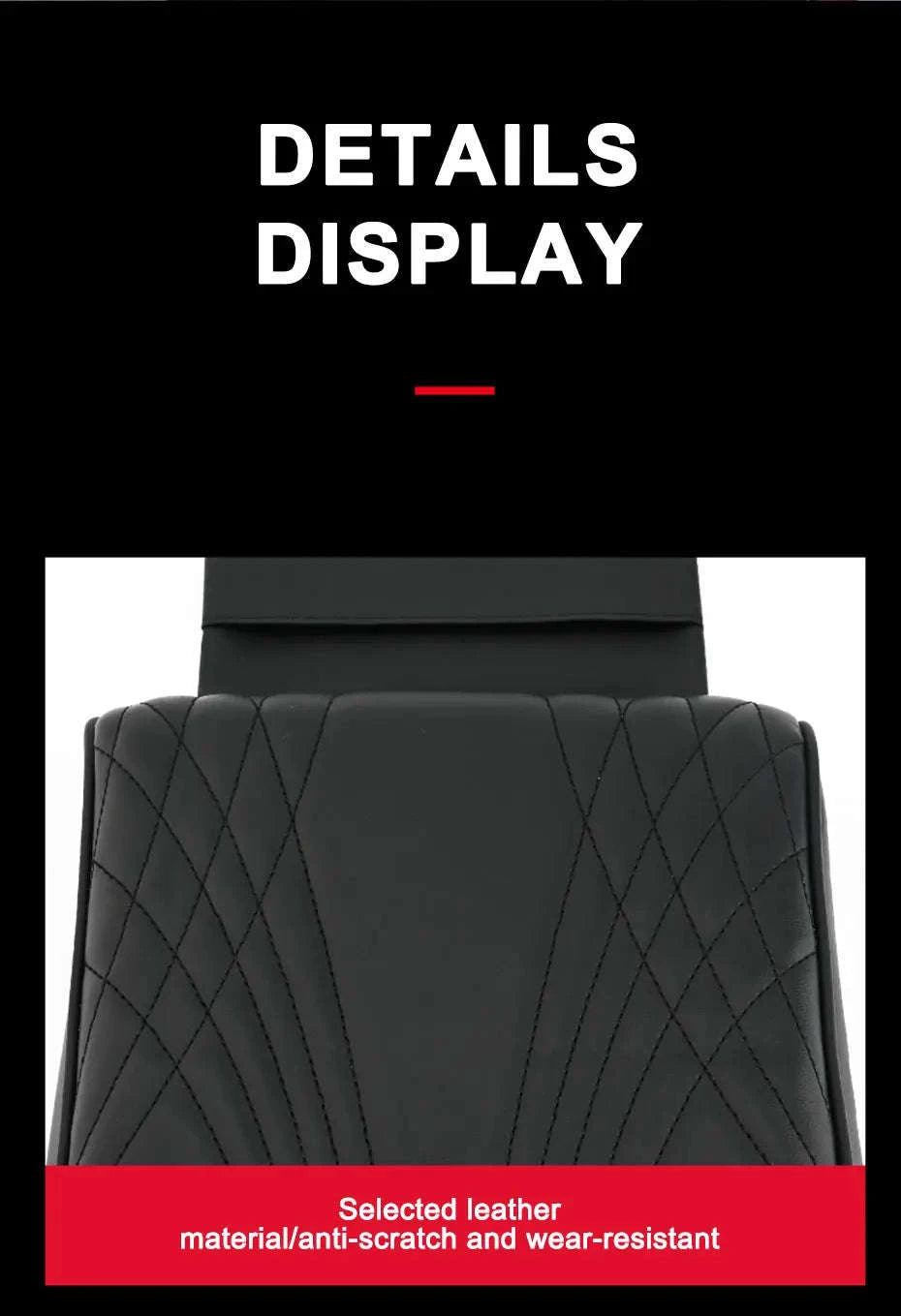 Car Armrest Box Cover with Memory Foam and Storage-Black / Four Seasons / PU