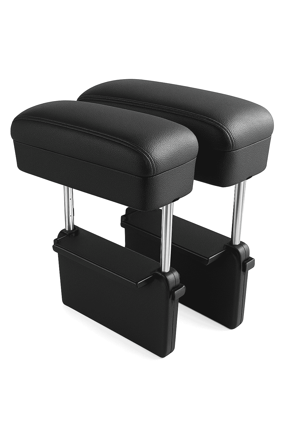 Car Armrest Box Elbow Support Adjustable Seat Gap Organizer Cushion-1 set Black Red