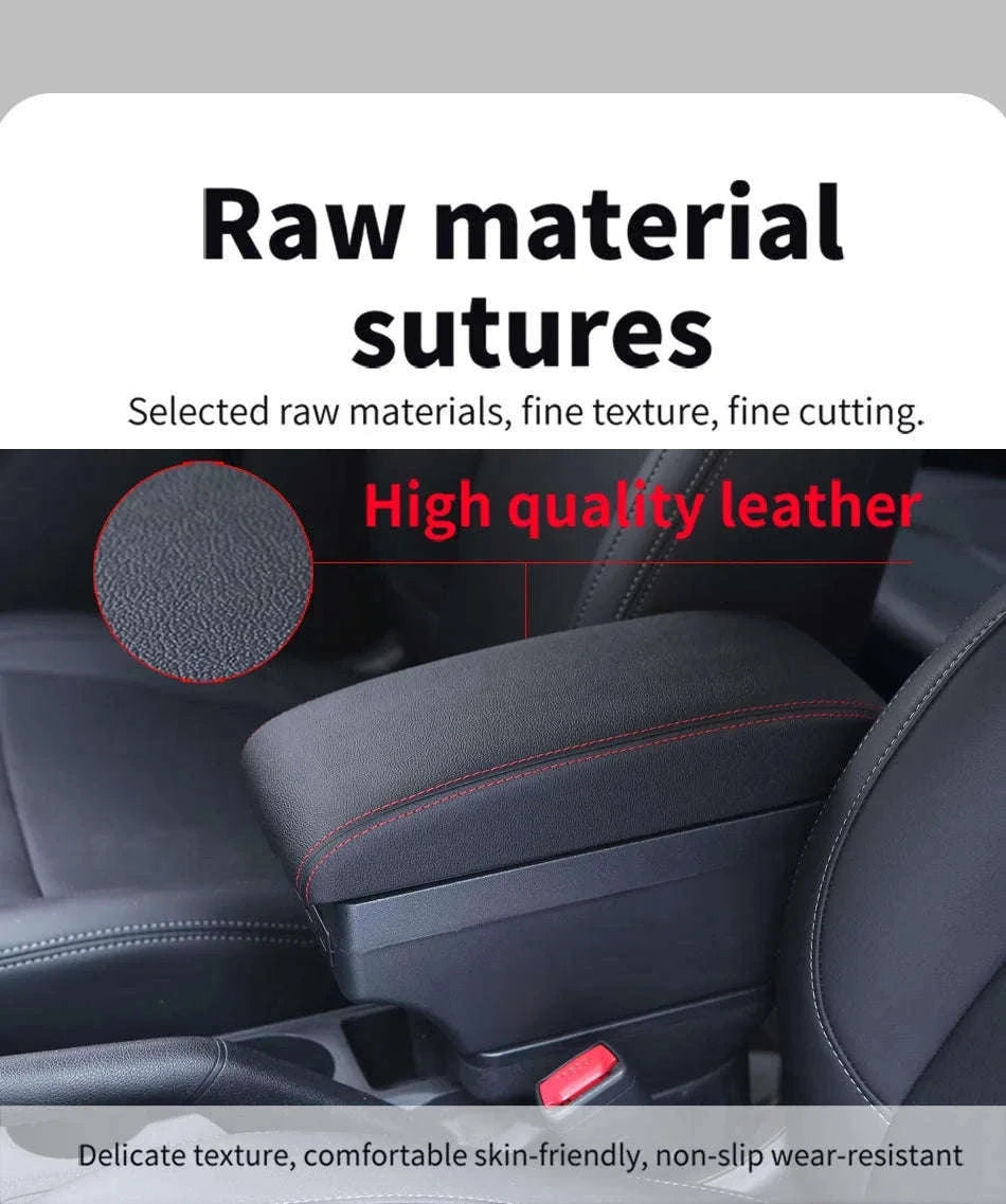 Car Armrest Box for Swift 2005-2024-C3 Black white NOUSB
