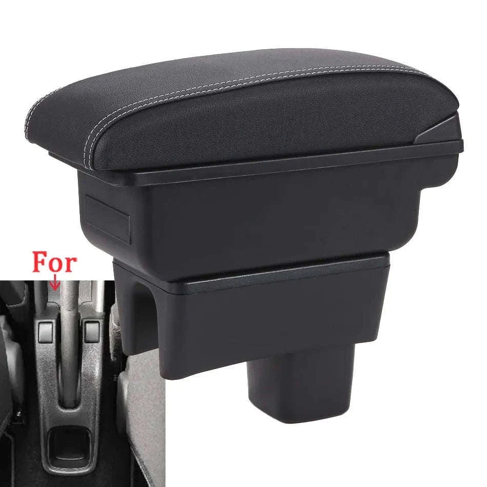 Car Armrest Box for Swift 2005-2024-C3 Black white NOUSB
