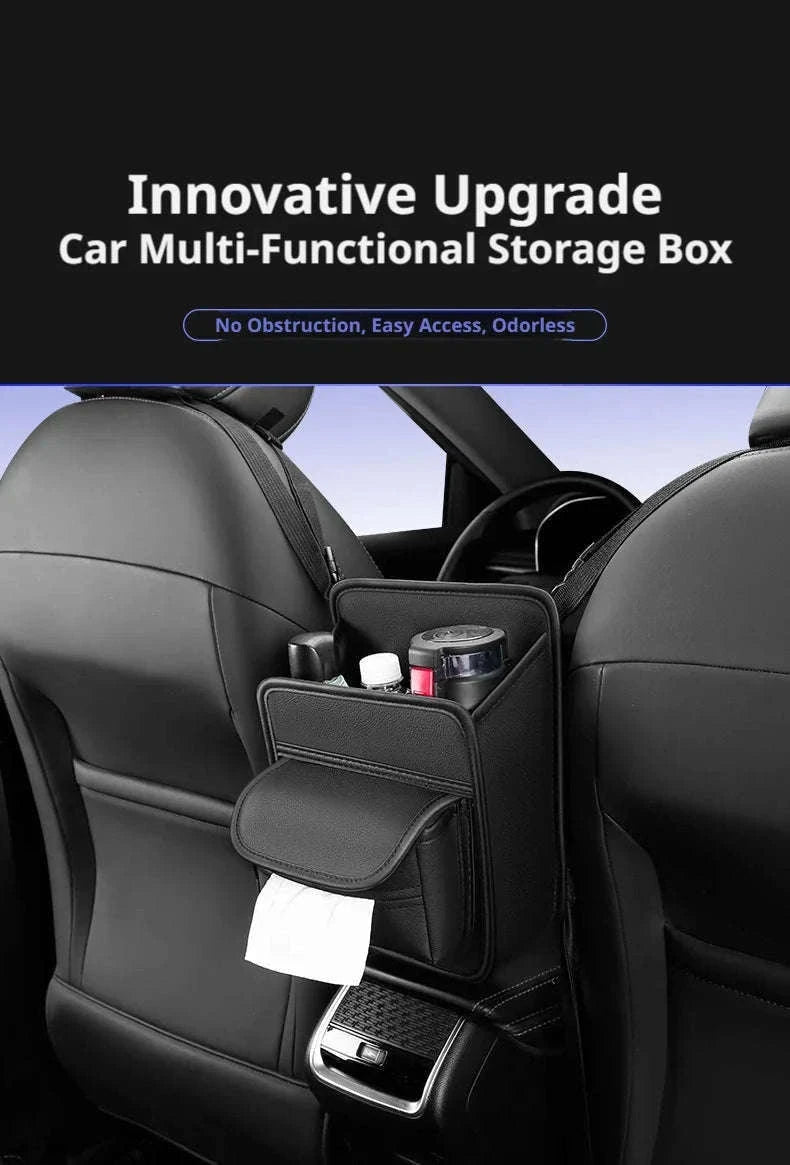 Car Back Seat Organizer Tissue Holder Storage Bag-1pc